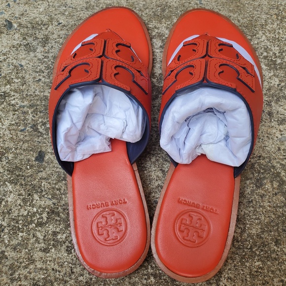 TORY BURCH WOMENS JAMIE THONG LEATHER FLIP FLOP SLIP ON SANDALS SHOES (NWB) - Picture 11 of 13